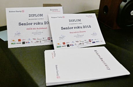 Diplomy za účast v soutěži Senior roku 2018