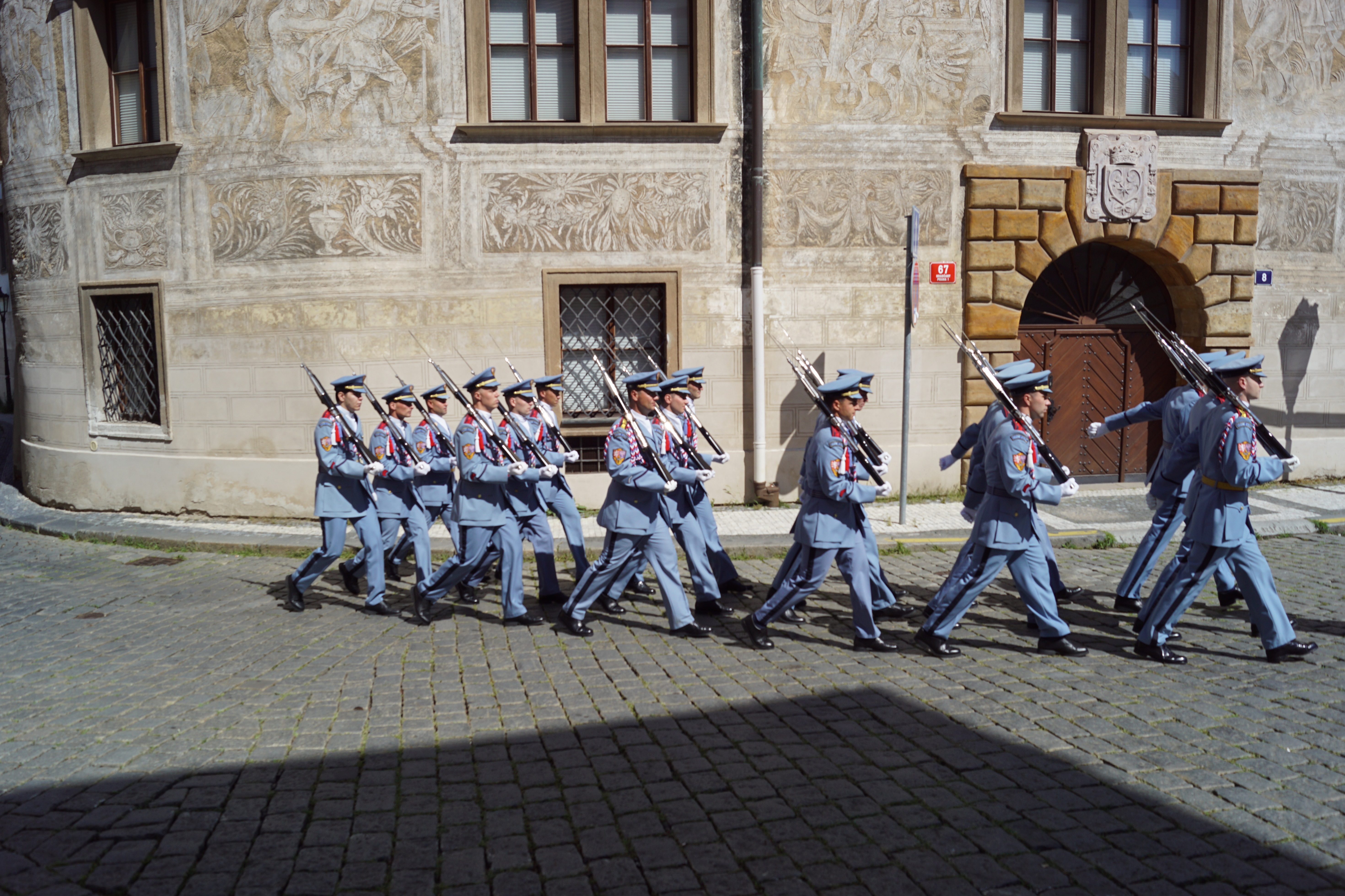 nástup Hradní stráže